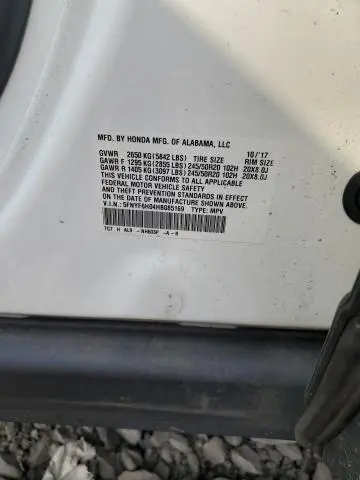 2017 HONDA PILOT ELITE  