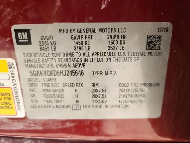 2017 BUICK ENCLAVE