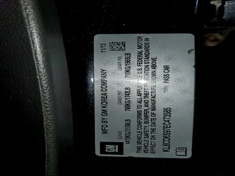 2014 CHEVROLET SPARK 1LT  