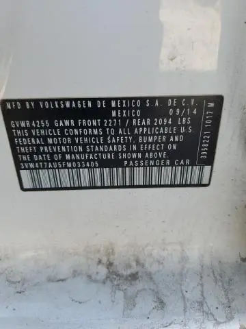 2015 VOLKSWAGEN GTI   