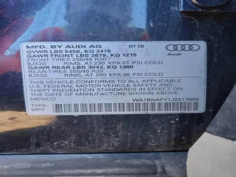 2018 AUDI Q5 PREMIUM PLUS  