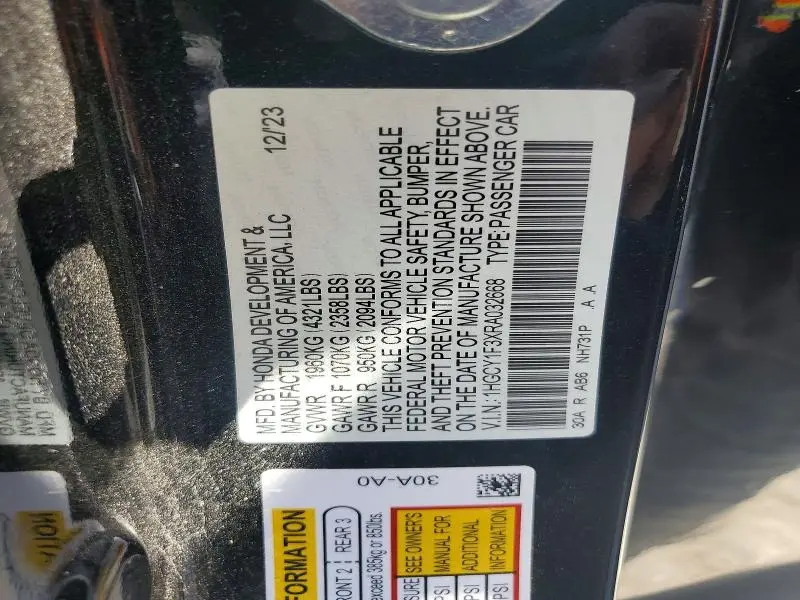 2024 HONDA ACCORD EX  