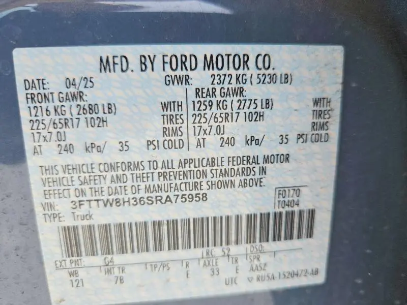 2025 FORD MAVERICK   
