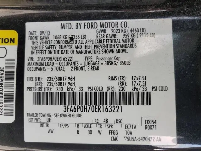 2014 FORD FUSION SE  