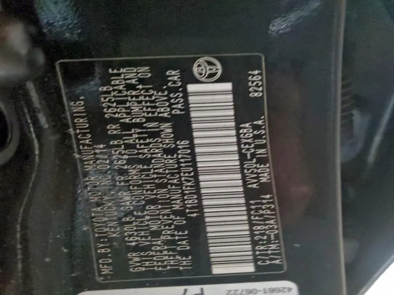 2014 TOYOTA CAMRY HYBRID  