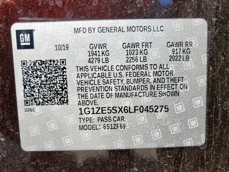 2020 CHEVROLET MALIBU PREMIER  