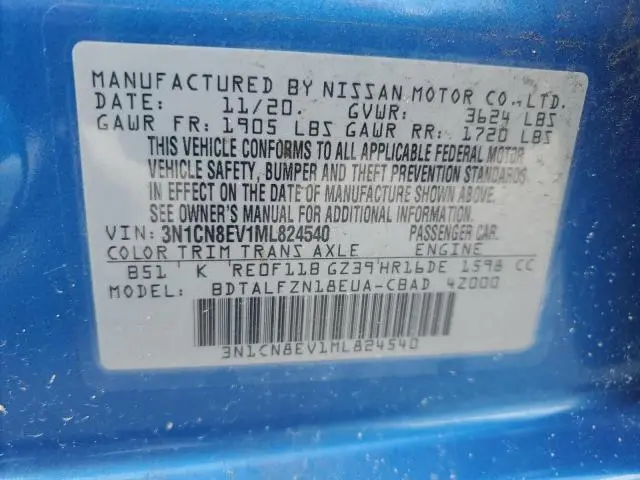 2021 NISSAN VERSA SV  