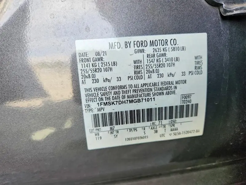 2021 FORD EXPLORER XLT  