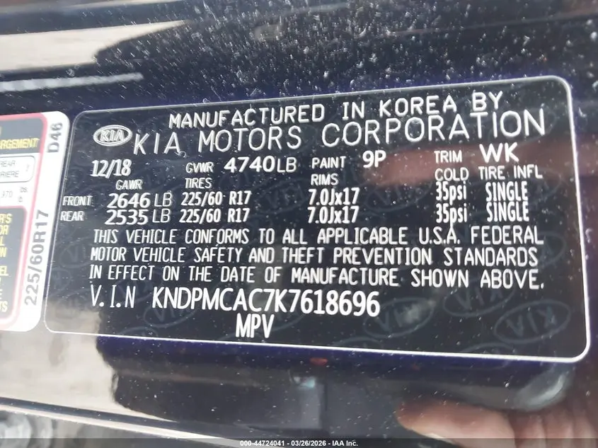 2019 KIA SPORTAGE LX