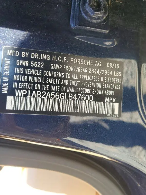 2016 PORSCHE MACAN S  
