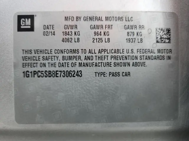 2014 CHEVROLET CRUZE LT  