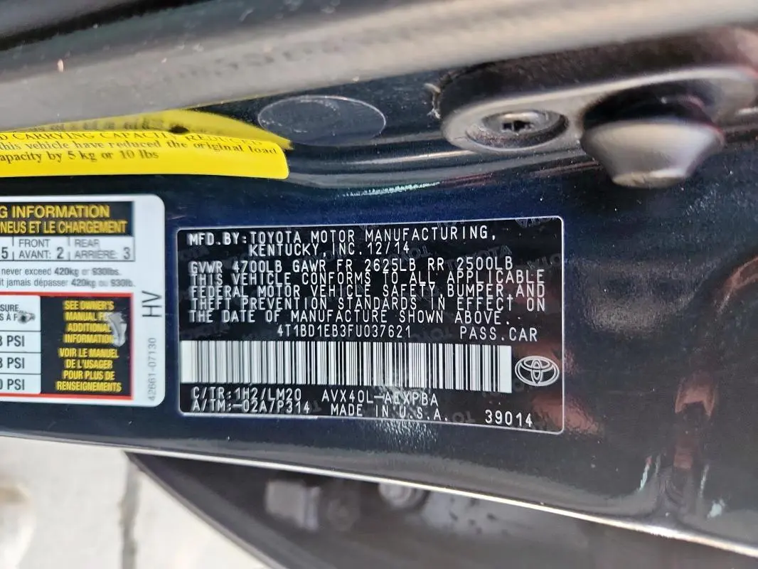 2015 TOYOTA AVALON HYBRID  