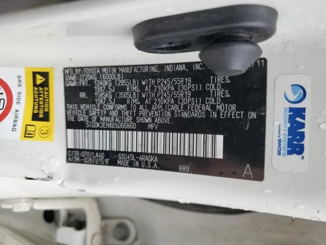 2011 TOYOTA HIGHLANDER LIMITED  