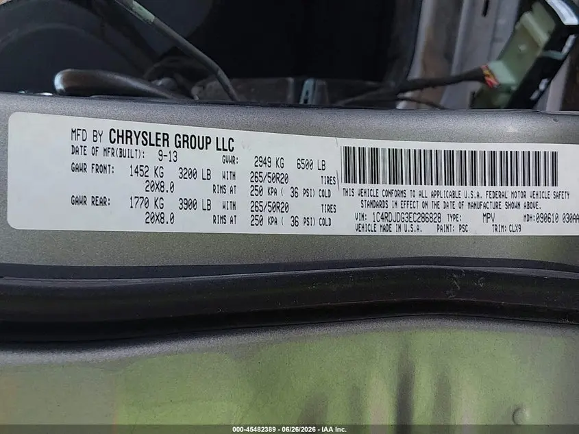 2014 DODGE DURANGO LIMITED