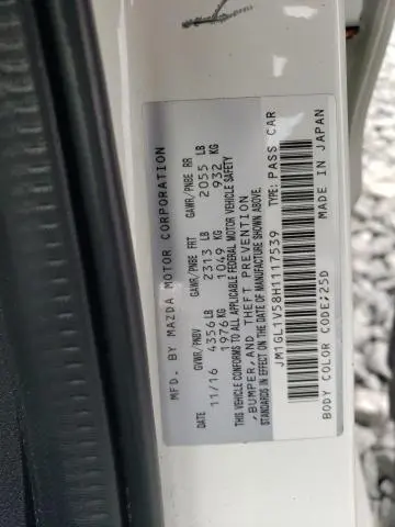 2017 MAZDA 6 TOURING  