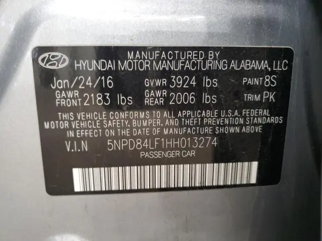 2017 HYUNDAI ELANTRA SE  