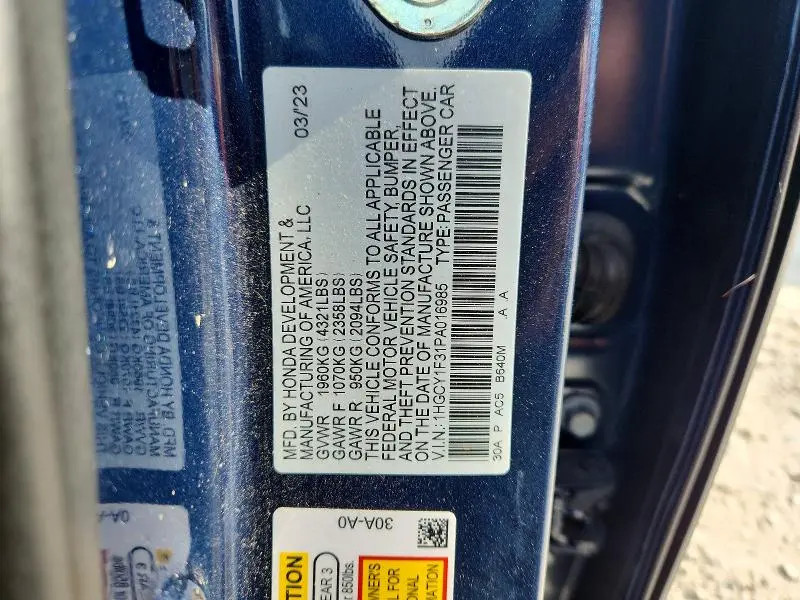 2023 HONDA ACCORD EX  