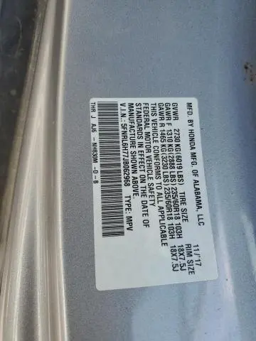 2018 HONDA ODYSSEY EXL  