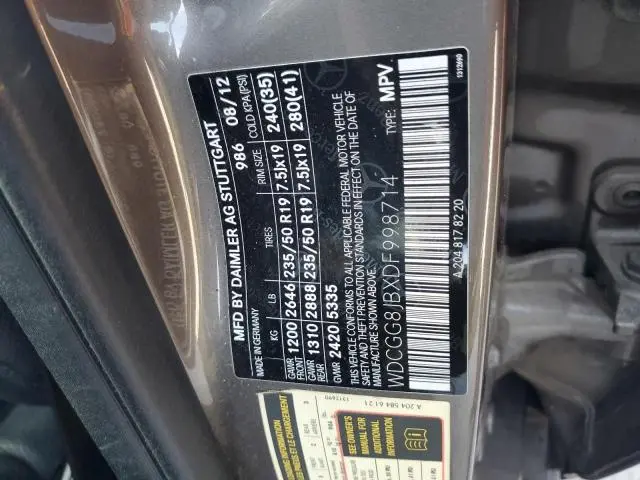 2013 MERCEDES-BENZ GLK 350 4MATIC  