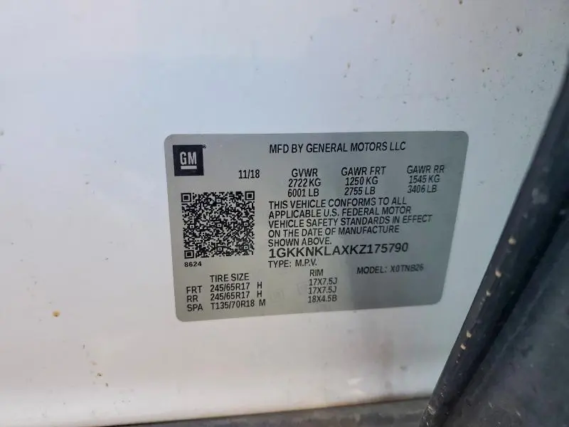2019 GMC ACADIA SLE  