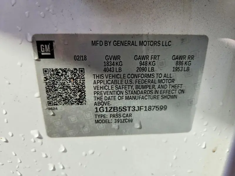 2018 CHEVROLET MALIBU LS  