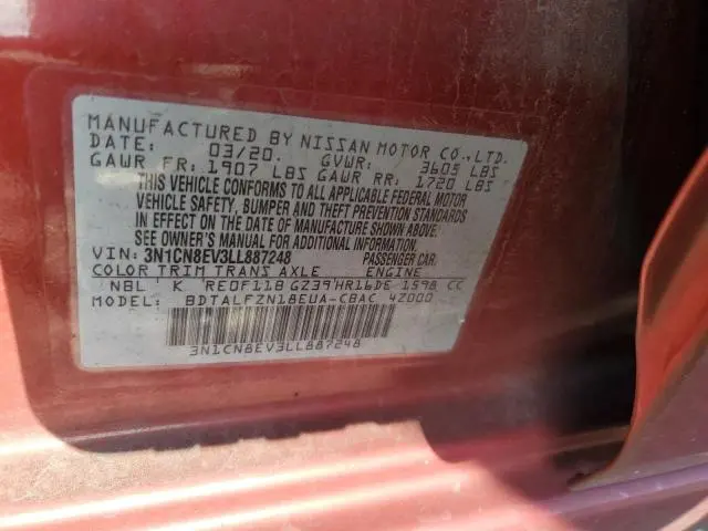 2020 NISSAN VERSA SV  