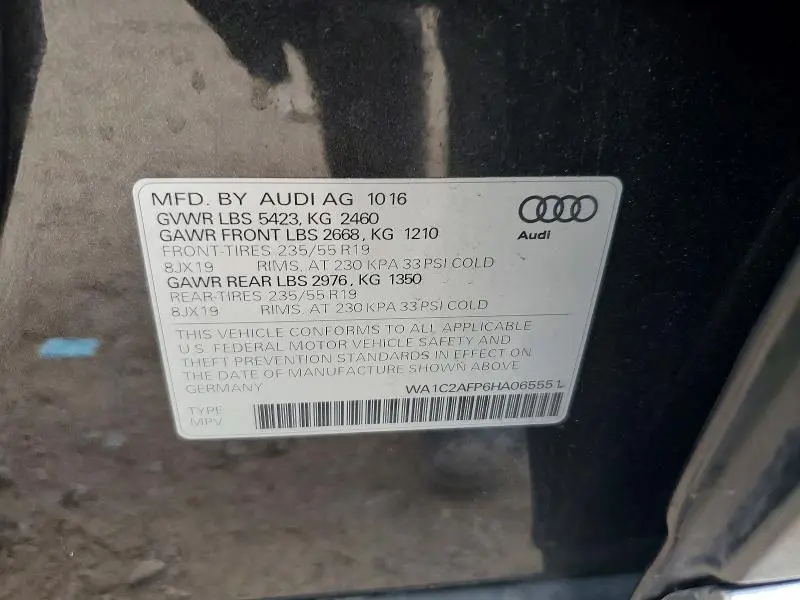 2017 AUDI Q5 PREMIUM  