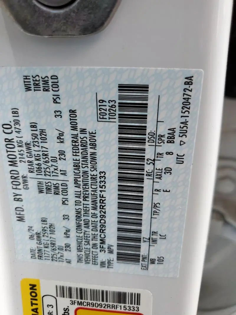 2024 FORD BRONCO SPORT BADLANDS  