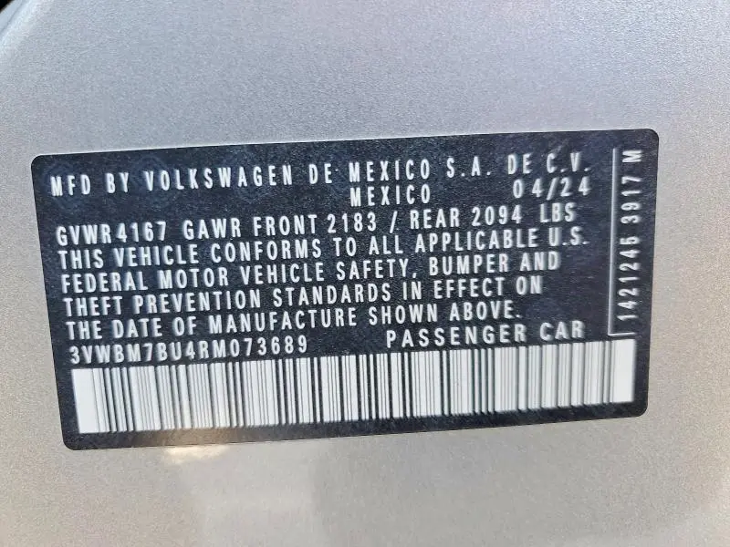 2024 VOLKSWAGEN JETTA SPORT  