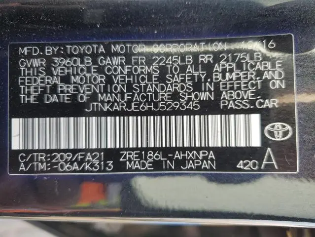 2017 TOYOTA COROLLA IM   