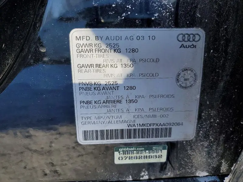 2010 AUDI Q5 PREMIUM PLUS  