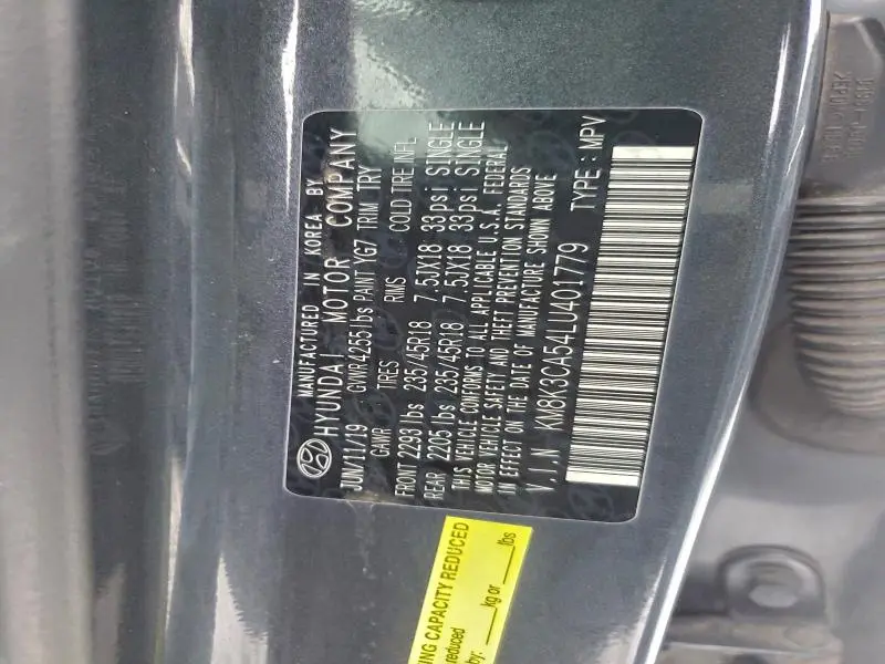 2020 HYUNDAI KONA LIMITED  