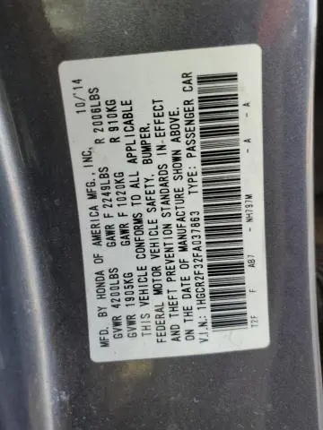 2015 HONDA ACCORD LX  