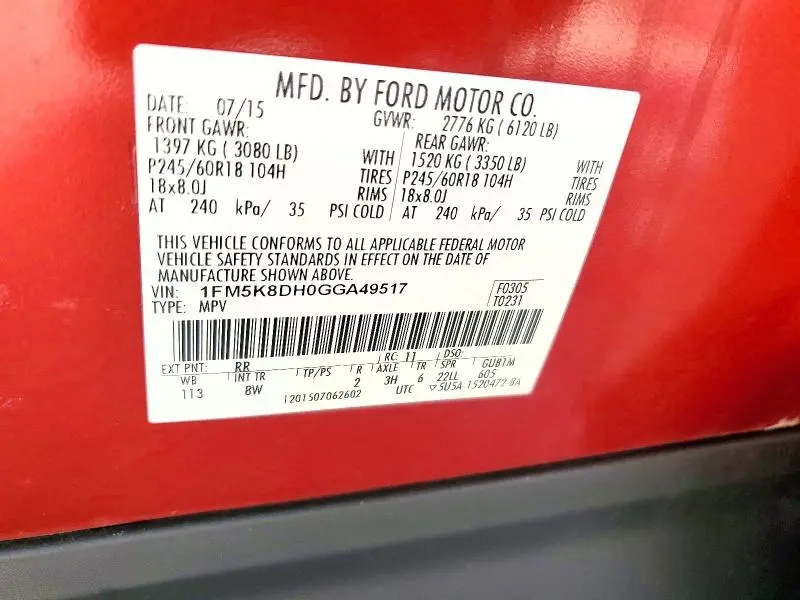 2016 FORD EXPLORER XLT  