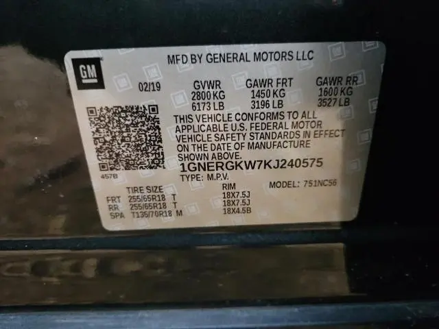 2019 CHEVROLET TRAVERSE LT  