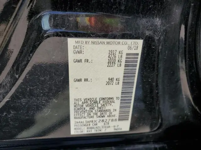 2018 NISSAN ALTIMA 2.5  