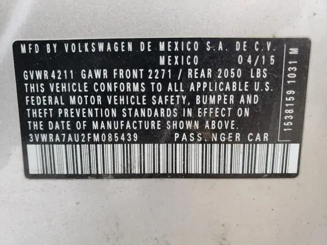 2015 VOLKSWAGEN GOLF TDI