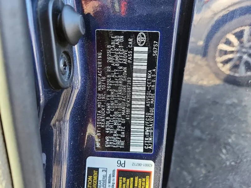 2017 TOYOTA CAMRY LE  