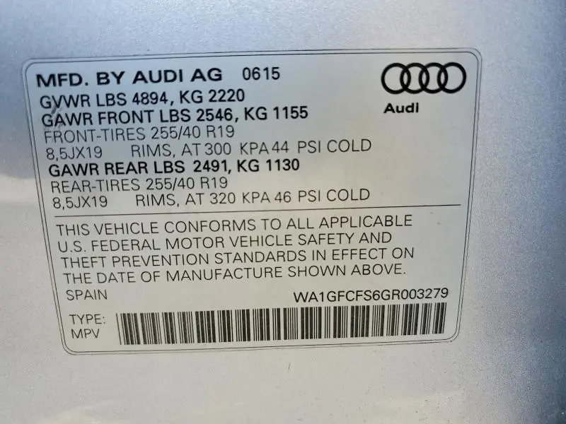 2016 AUDI Q3 PRESTIGE  