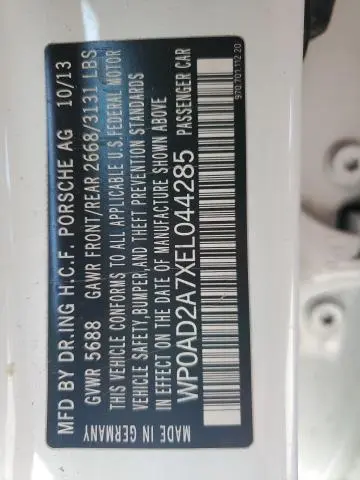 2014 PORSCHE PANAMERA S HYBRID  