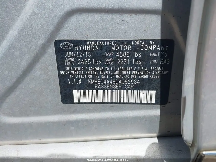 2013 HYUNDAI SONATA HYBRID  