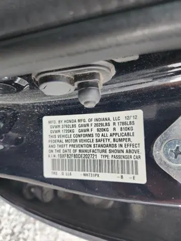 2013 HONDA CIVIC EX  