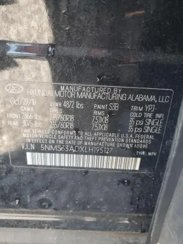 2020 HYUNDAI SANTA FE SEL