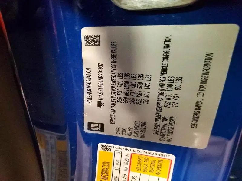 2022 CHEVROLET TAHOE K1500  