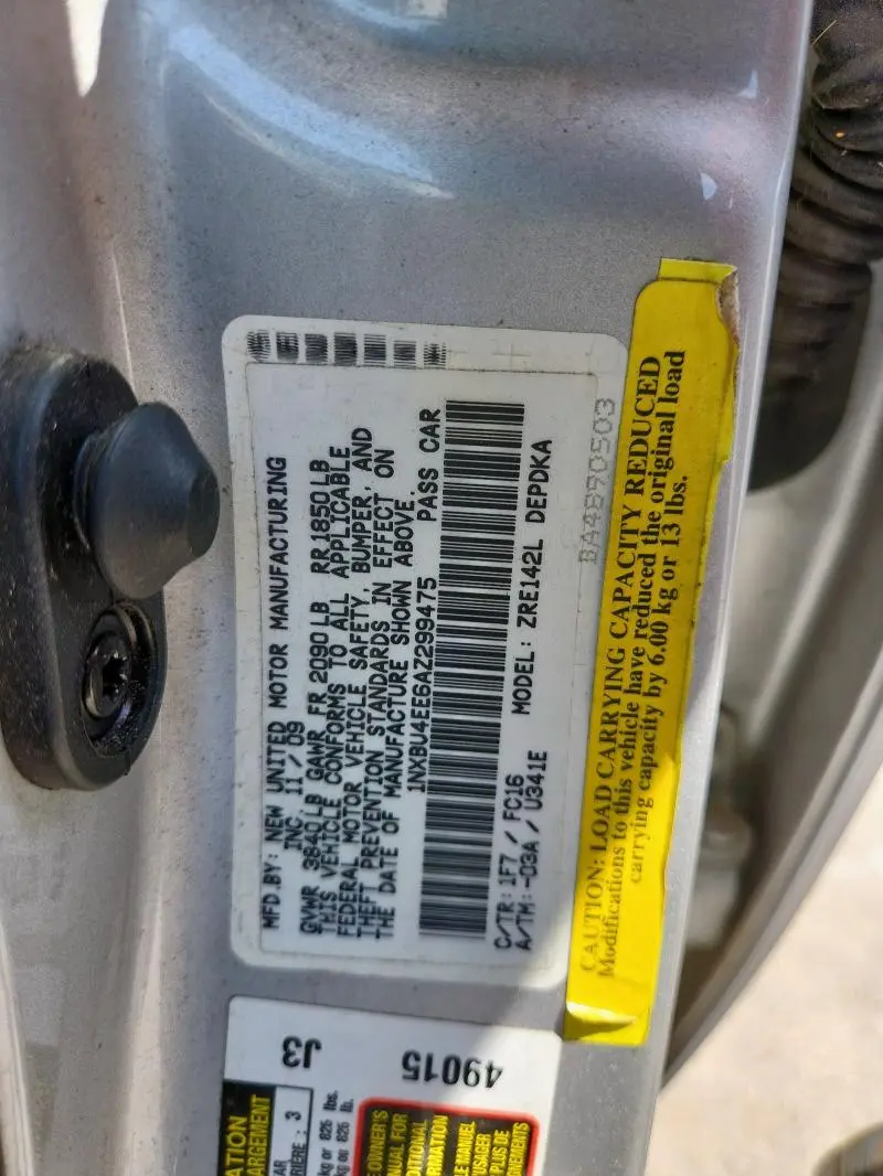 2010 TOYOTA COROLLA BASE  