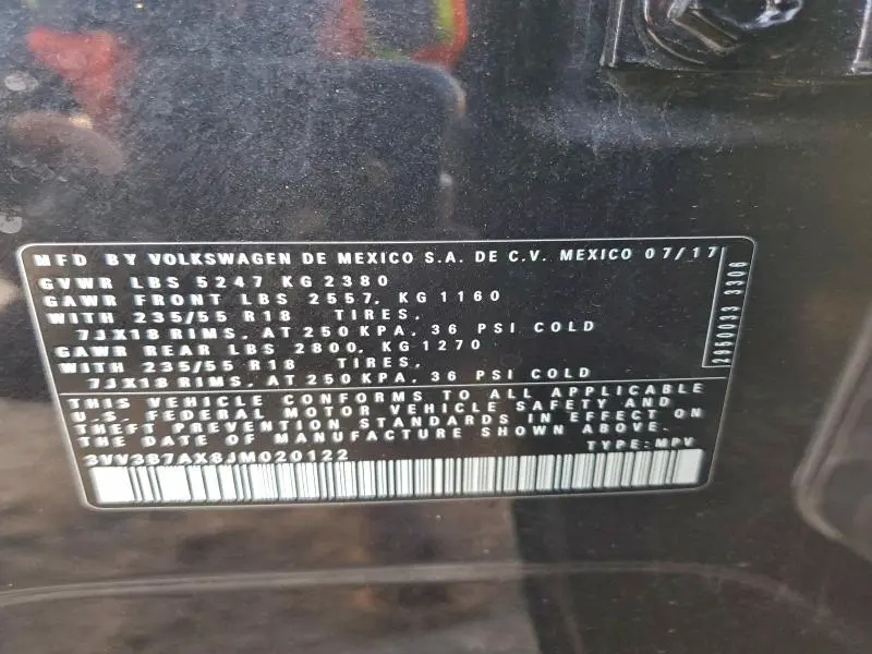 2018 VOLKSWAGEN TIGUAN SE  