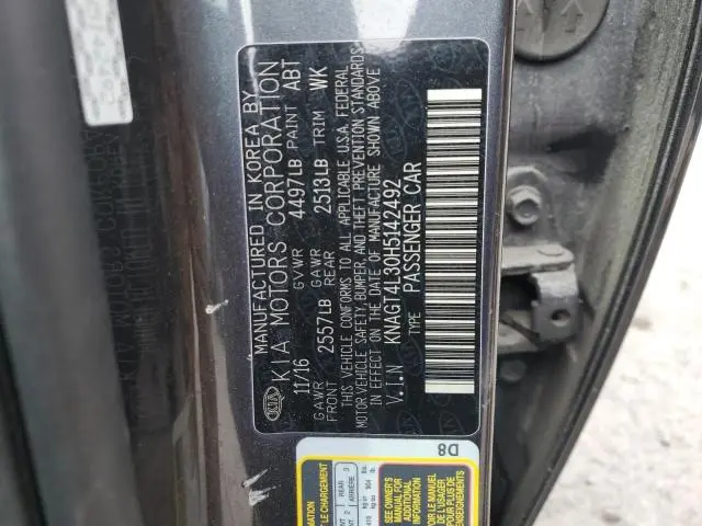 2017 KIA OPTIMA LX  