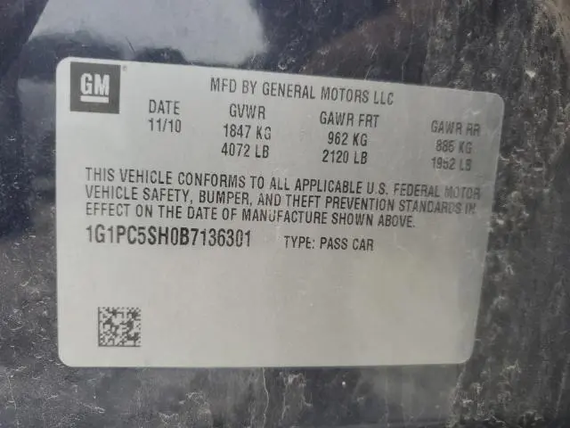 2011 CHEVROLET CRUZE LS