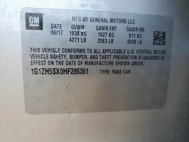 2017 CHEVROLET MALIBU PREMIER  