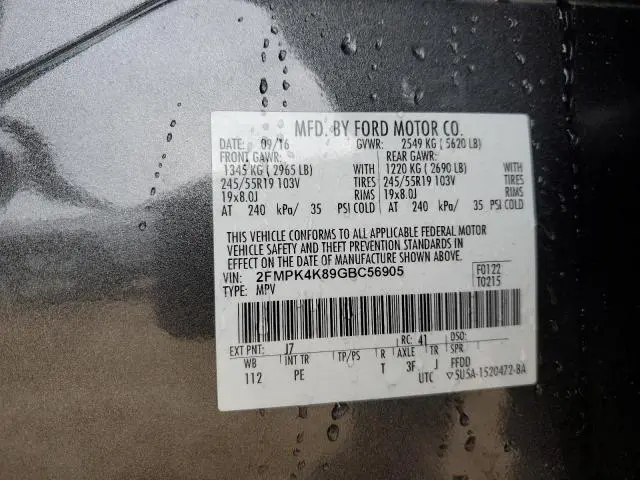 2016 FORD EDGE TITANIUM  